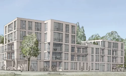 Visualisierung des Wohnquartier Am Öferl in Weilheim bogevischs buero architekten & stadtplaner GmbH