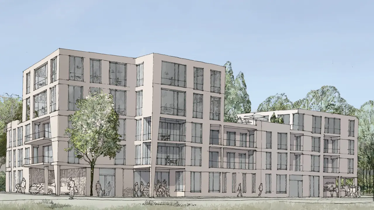 Visualisierung des Wohnquartier Am Öferl in Weilheim bogevischs buero architekten & stadtplaner GmbH
