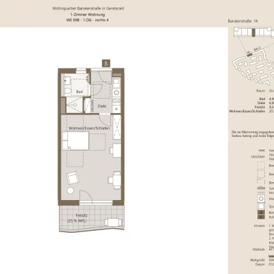 1 bis 5 Zimmer-Wohnungen zwischen 36 m² und 133 m² mit Fußbodenheizung und Balkon oder Terrasse für Singles, Paare, Rentner sowie Familien