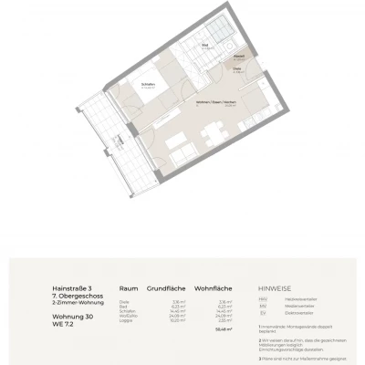 2 bis 4 Zimmer-Wohnungen zwischen 45 m² und 89 m² mit Fußbodenheizung und Balkon oder Loggia